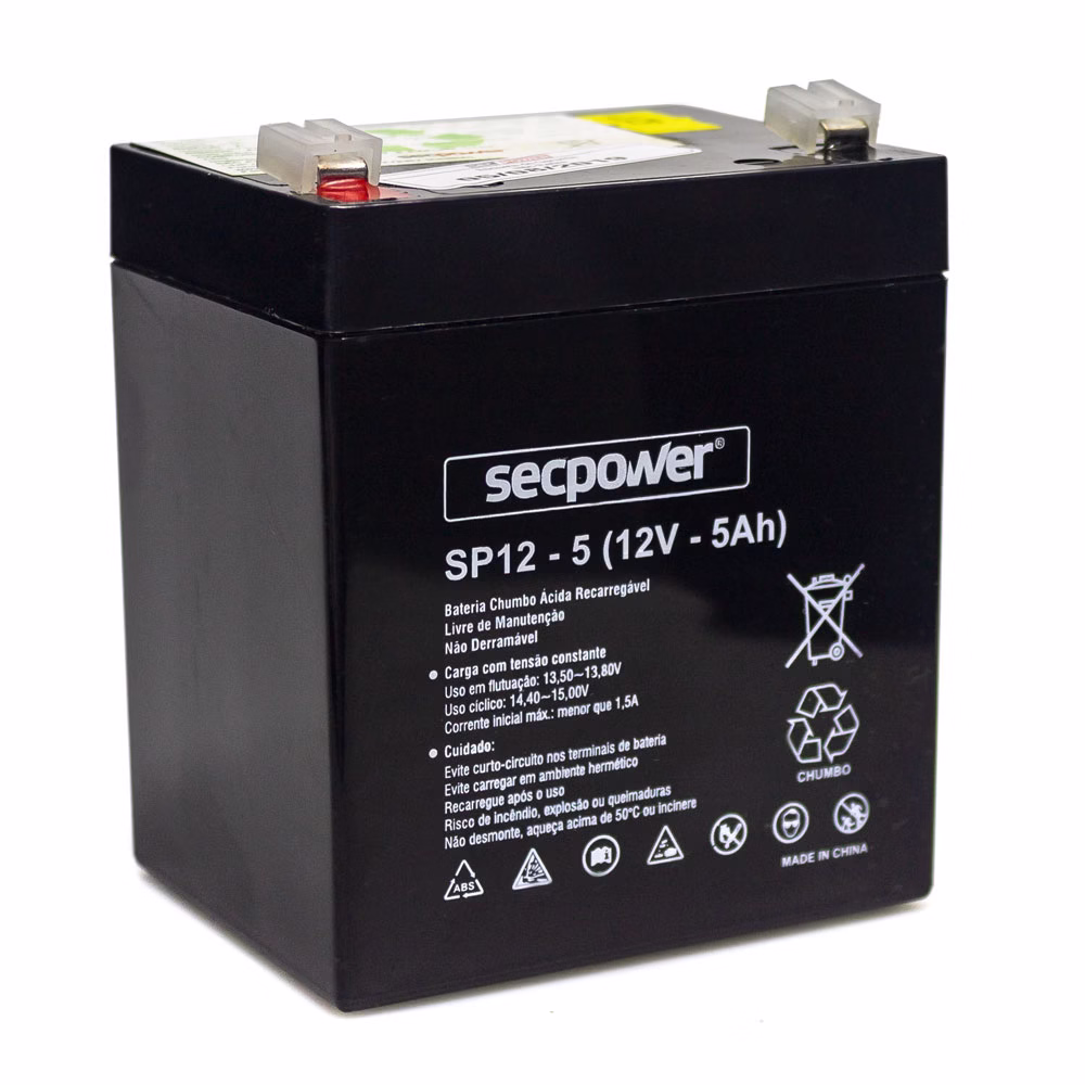 bateria-selada-12v-5ah-sp1250-nobreak-sec-power-1 Bateria Selada 12V 5AH Nobreak SEC POWER - Imagem 1